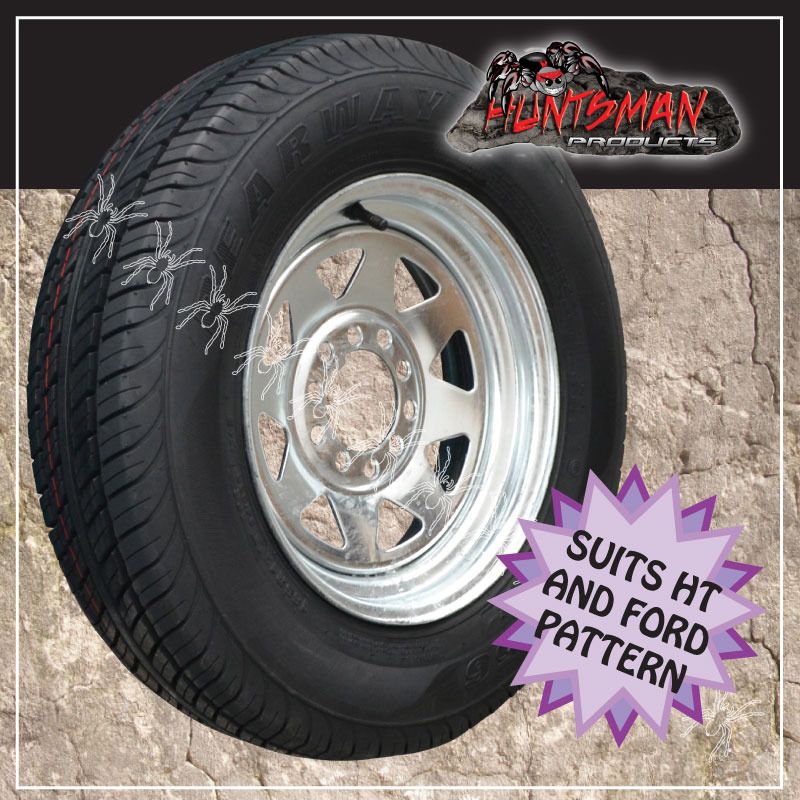 13" 155 LT galvanised Sunraysia Ht/Ford multi fit Wheel Rim & Tyre Boat